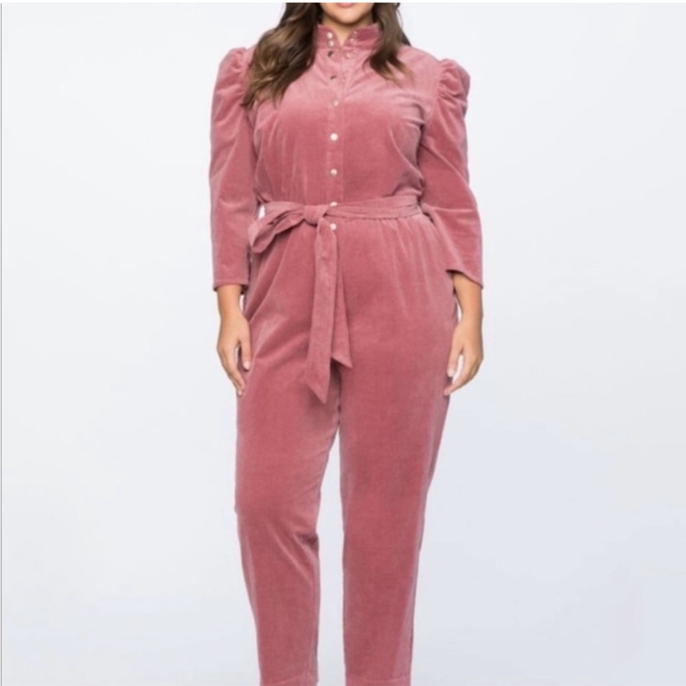 Stunning salmon pink corduroy jumpsuit!!